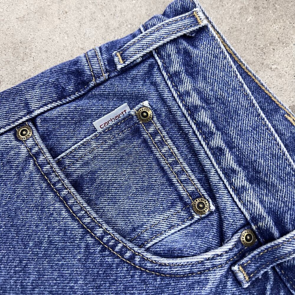 Carhartt B172 DST Flannel Lined Denim Jeans Carpenter Pants Workwear 38 x 30 - Picture 7 of 7